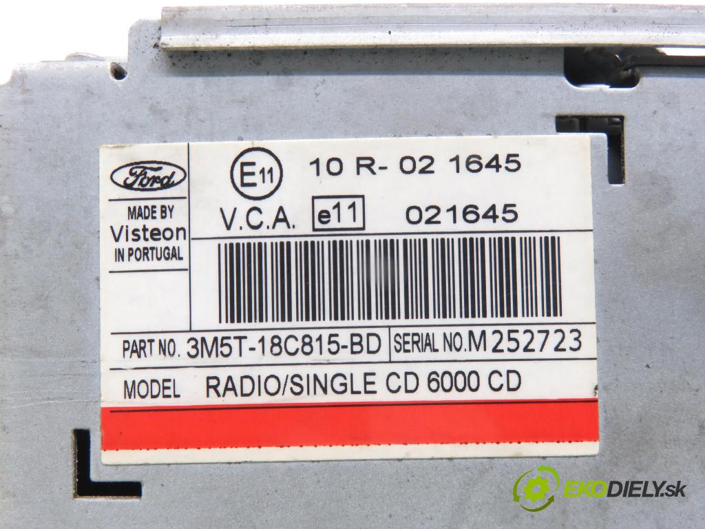 FORD FOCUS C-MAX (DM2) MINIVAN 2004 80,00 1.6 TDCi 109 - G8DB 1560,00 RADIO CD 3M5T18C815BD