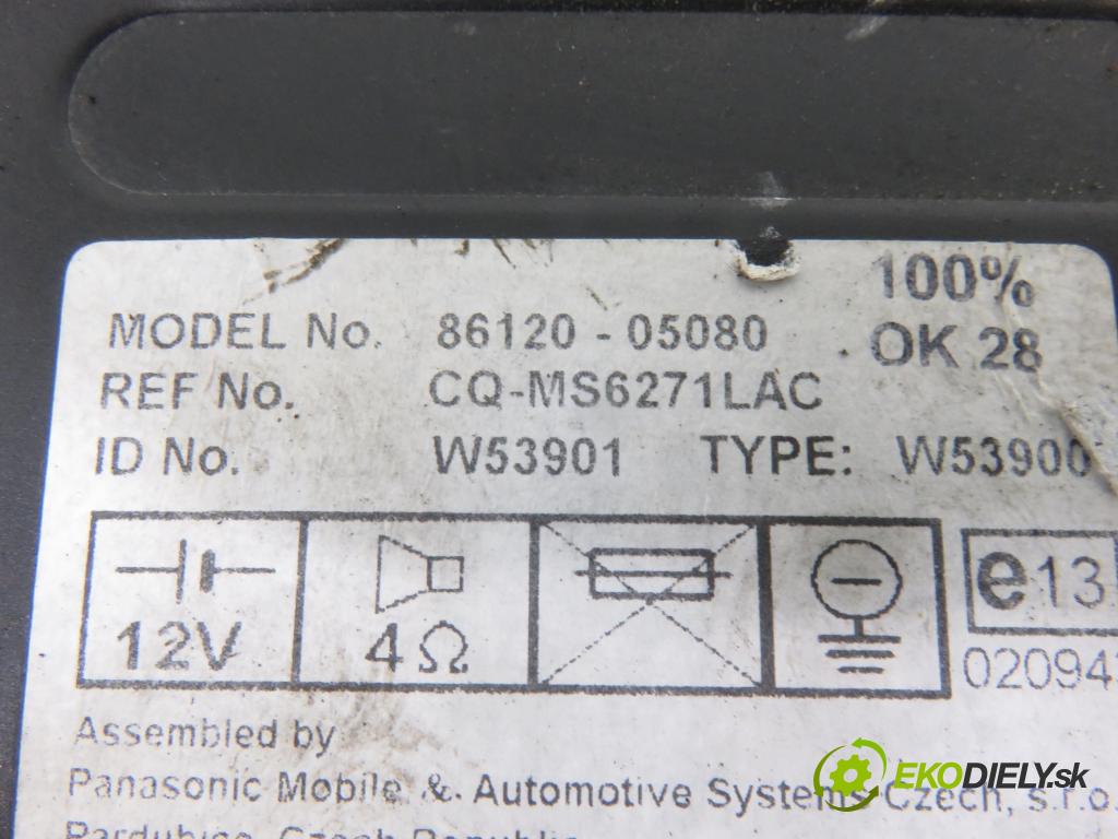 TOYOTA AVENSIS Kombi (_T25_) KOMBI 2005 120,00 2.4 (AZT251_) - 2AZ-FSE 2362,00 RADIO CD Modul 8612005080 ; CQMS6271LAC