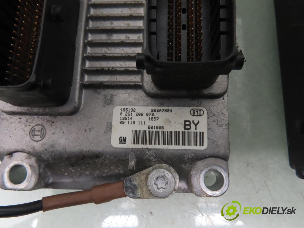 OPEL CORSA C (X01) HB 2001 43,00 1.0 12V 58 - Z 10 XE 973,00 spinačka / imobilizéra IMMO / Riadiaca jednotka 0261206072 ; 09115111 ; 09166814FL