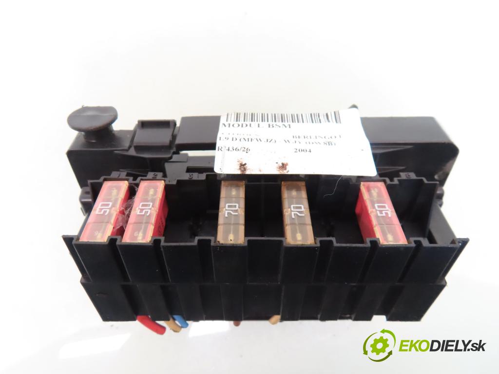 CITROEN BERLINGO / BERLINGO FIRST nadwozie wielkoprzestrzenne (MPV) KOMBIVAN 2004 51,00 1.9 D - WJY (DW8B) 1868,00 MODUL BSM 964349898000 ; T118470002H