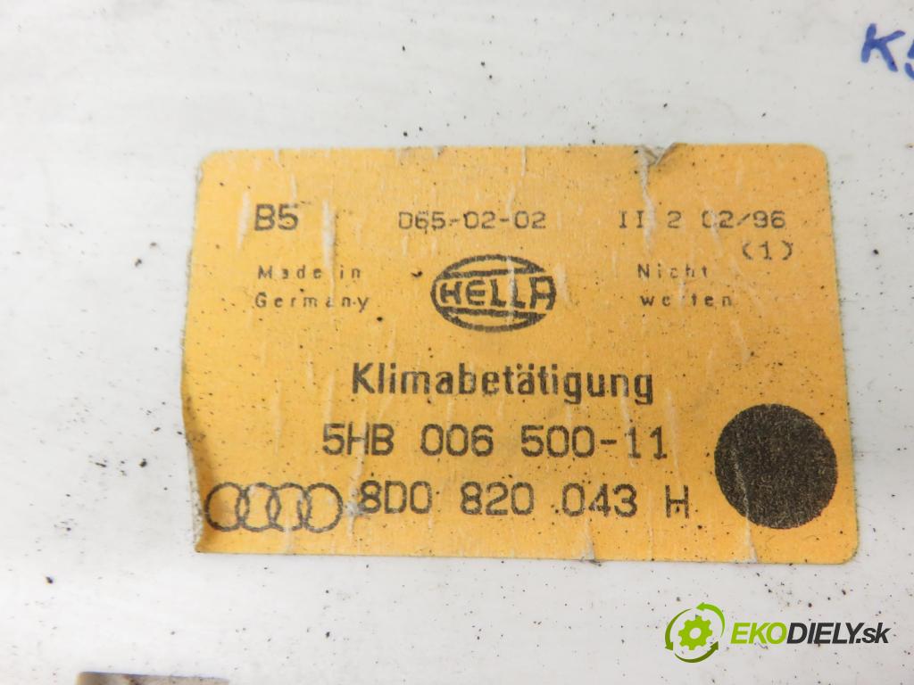 AUDI A4 (8D2, B5) SEDAN 1996 66,00 1.9 TDI - 1Z 1896,00 Panel kúrenia KLIMATRONIK 8D0820043H ; 5HB006500
