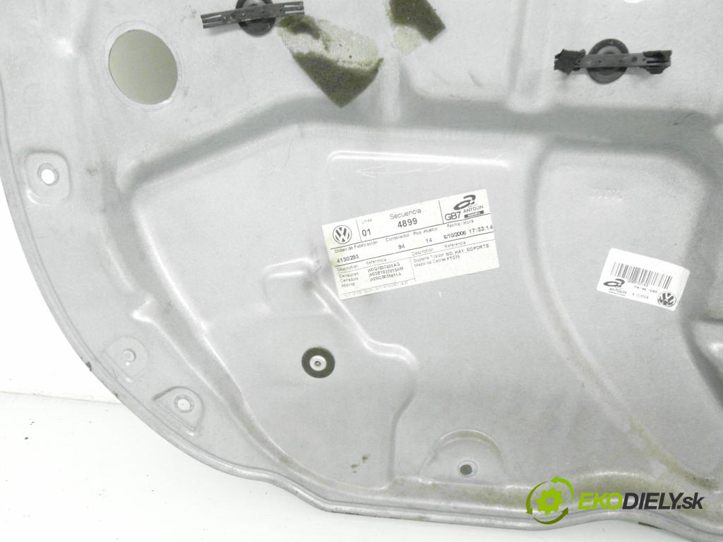VW POLO (9N_) HB 2006 51,00 1.4 TDI - BNM 1422,00 Mechanizmus okien W0Q4837401AG ; 6Y2959802 ; 400893F