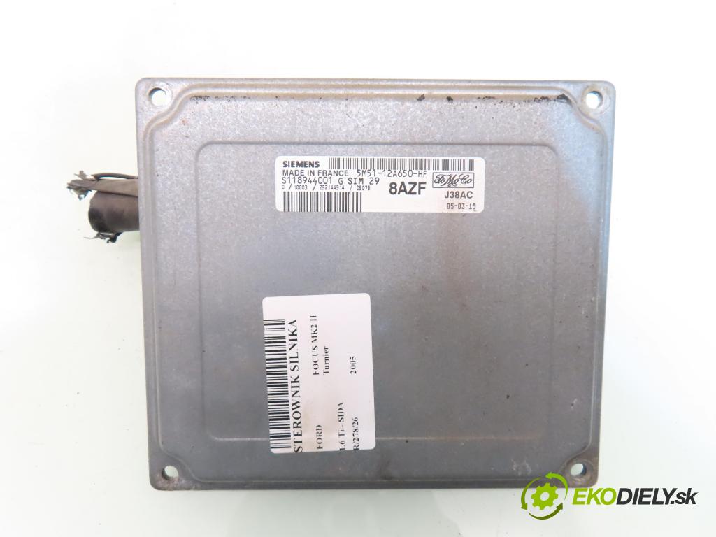 FORD FOCUS II Turnier (DA_, FFS, DS) KOMBI 2005 85,00 1.6 Ti - SIDA 1596,00 Riadiaca jednotka Motor 5M5112A650HF ; S118944001G
