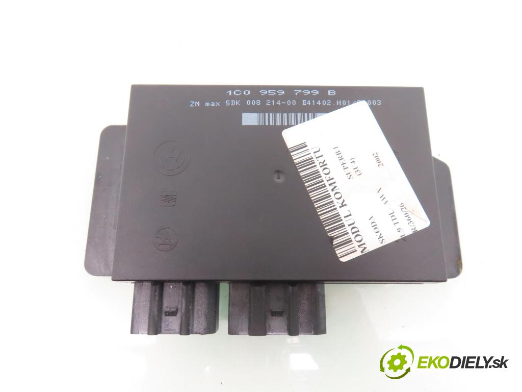 SKODA SUPERB I (3U4) SEDAN 2002 96,00 1.9 TDI - AWX 1896,00 MODUL komfortu 1C0959799B