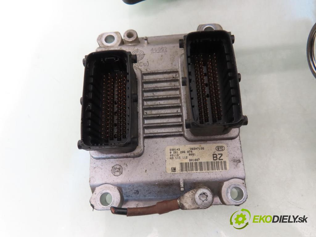 OPEL CORSA C (X01) HB 2000 55,00 1.2 16V 75 - Z 12 XE 1199,00 spinačka / imobilizéra IMMO / Riadiaca jednotka 0261206074 ; 09115112 ; 09166823FW