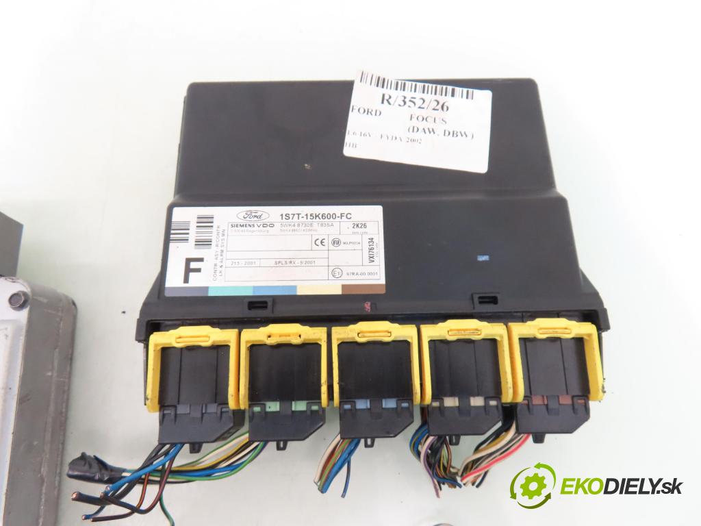 FORD FOCUS (DAW, DBW) HB 2002 74,00 1.6 16V 100 - FYDA 1596,00 spinačka / imobilizéra IMMO / Riadiaca jednotka 1M5F12A650GD ; 1S7T15K600FC