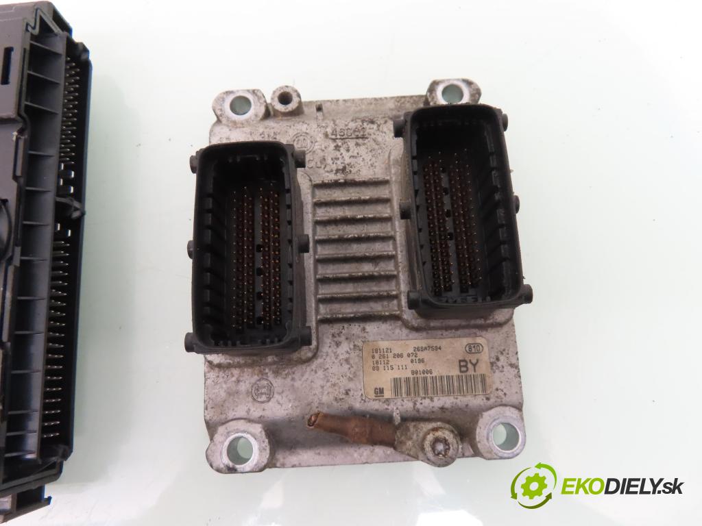 OPEL CORSA C (X01) HB 2000 43,00 1.0 12V 58 - Z 10 XE 973,00 spinačka / imobilizéra IMMO / Riadiaca jednotka 0261206072 ; 09115111 ; 09115096