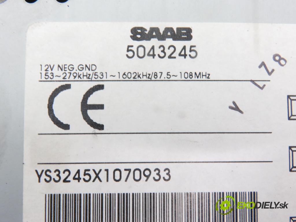 SAAB 9-3 (YS3D) LIFTBACK 1999 85,00 2.2 TiD 115 - D223L 2171,00 RADIO CD 5038203 ; 5043245