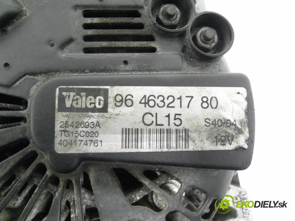 CITROEN XSARA PICASSO (N68) MINIVAN 2005 80,00 1.6 HDi - 9HZ (DV6TED4) 1560,00 Alternátor 9646321780 ; 2542693A ; TG15C020 (Alternátor)