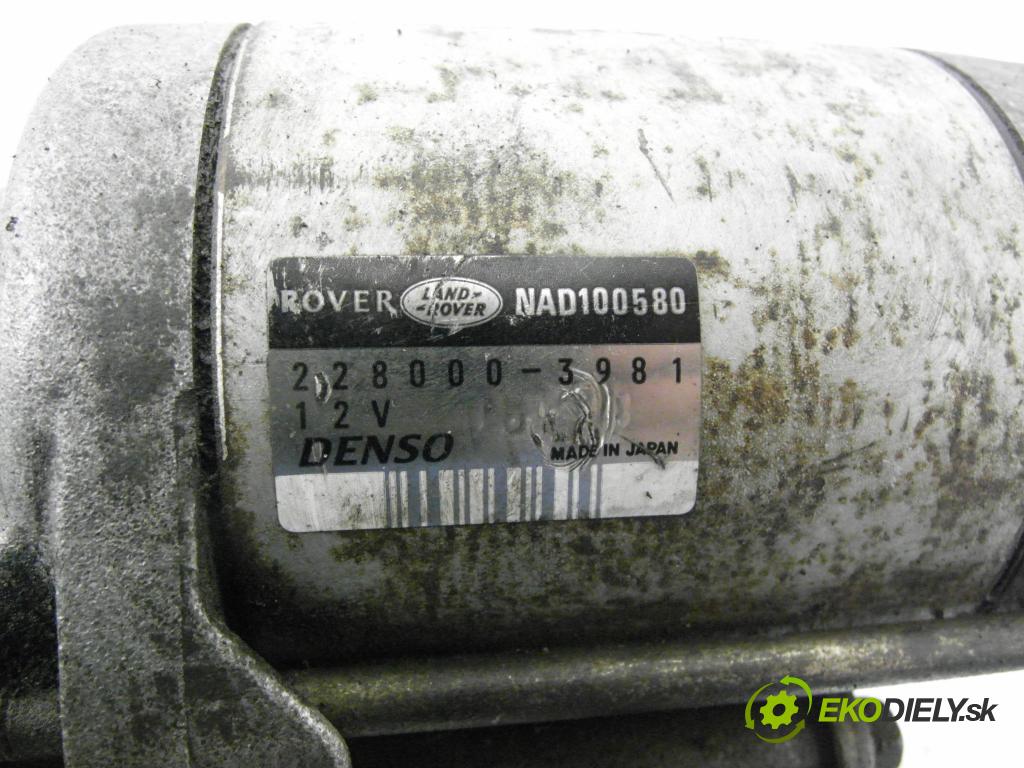 LAND ROVER FREELANDER (L314) SUV 2000 72,00 2.0 DI 4x4 - 20 T2N 1994,00 Štartér NAD100580 ; 2280003981 (Štartér)