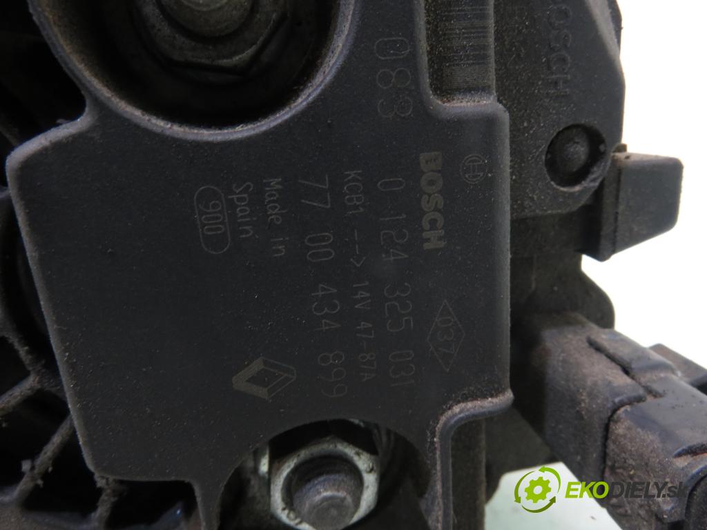 RENAULT SCENIC I (JA0/1_) MINIVAN 2000 70,00 1.4 16V (JA0D, JA1H, Ja0W, JA10) - K4J 714 1390,00 Alternátor 7700434899 ; 0124325031 (Alternátor)