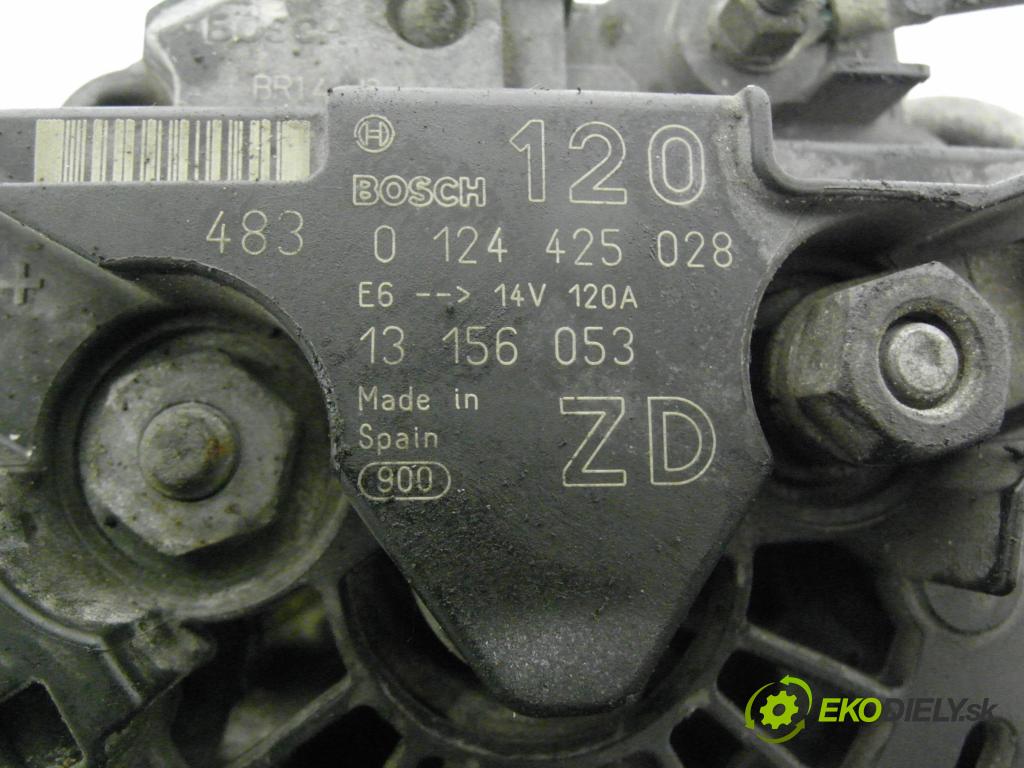 OPEL MERIVA A nadwozie wielkoprzestrzenne (MPV) (X03) HB 2005 66,00 1.4 16V Twinport - Z 14 XEP 1364,00 Alternátor 0124425028 ; 13156053 (Alternátor)