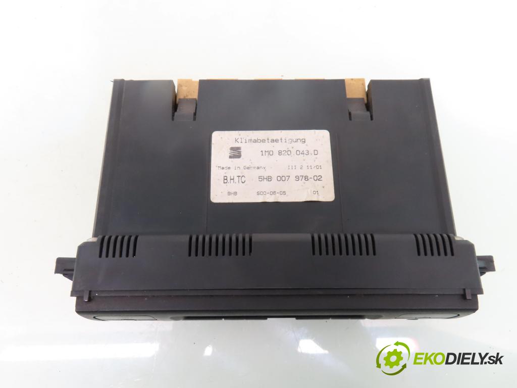 SEAT TOLEDO II (1M2) SEDAN 1999 66,00 1.9 TDI - AGR 1896,00 Panel kúrenia KLIMATRONIK 1M0820043D ; 5HB00797802