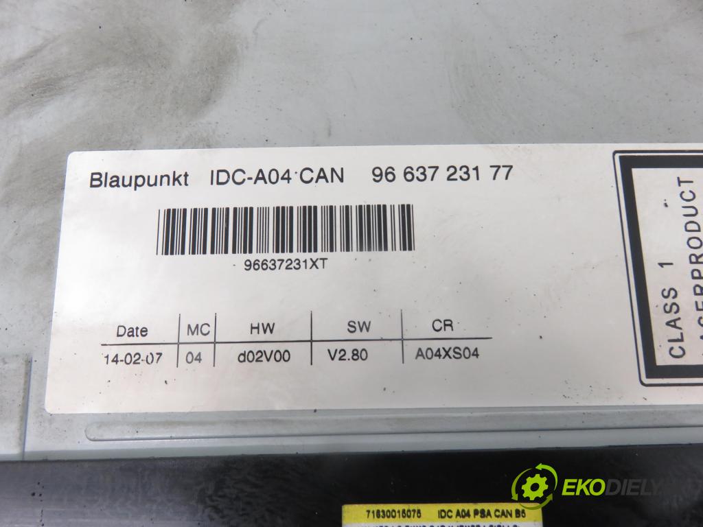 CITROEN C4 coupe (LA_) COUPE 2007 66,00 1.6 HDi - 9HX (DV6ATED4) 1560,00 Menič CD 9663723177 ; 7607769071 ; 96637231XT