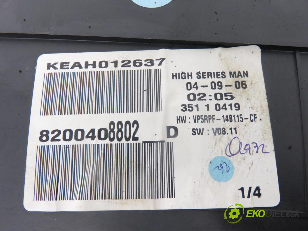 RENAULT MEGANE II Kombi (KM0/1_) KOMBI 2005 78,00 1.5 dCi (KM16, KM1E) - K9K 732 1461,00 prístrojovka elektrický 8200408802 ; 35110419