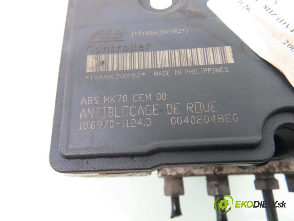 CITROEN C3 I (FC_) HB 2005 50,00 1.4 HDi - 8HZ (DV4TD) 1398,00 Pumpa ABS 10097011243 ; 9658260080 ; 10020700644 (Pumpa ABS)