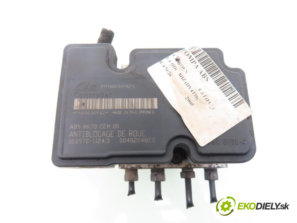 CITROEN C3 I (FC_) HB 2005 50,00 1.4 HDi - 8HZ (DV4TD) 1398,00 Pumpa ABS 10097011243 ; 9658260080 ; 10020700644 (Pumpa ABS)