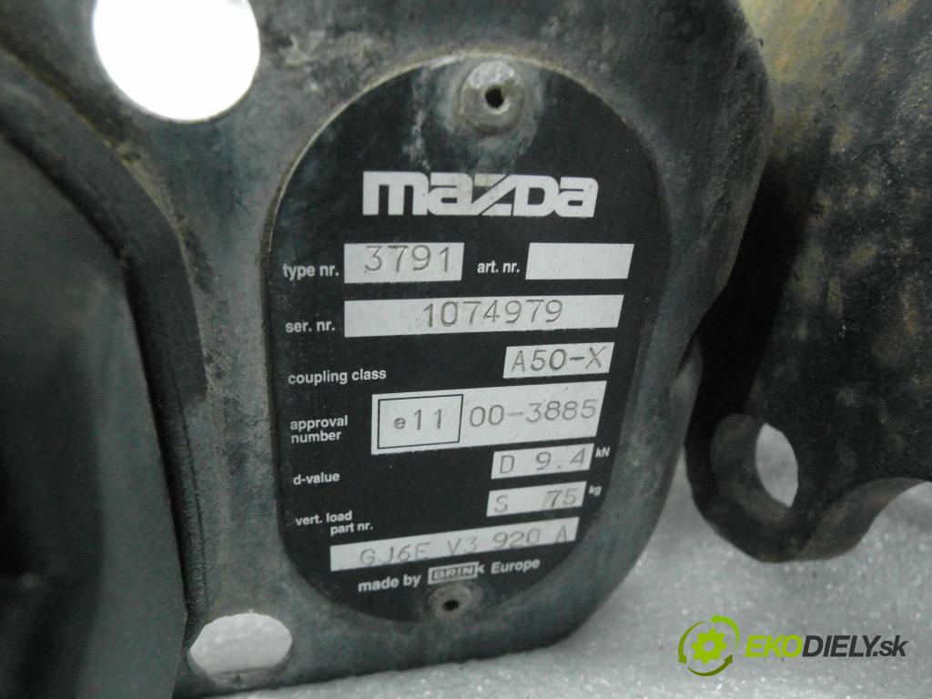 MAZDA 6 sedan (GG) SEDAN 2002 89,00 2.0 DI - RF5C 1998,00 Hák