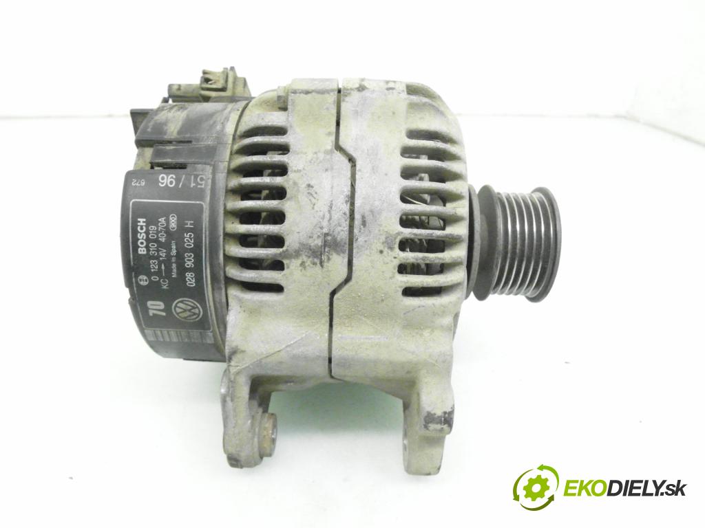 VW POLO (6N1) HB 1998 44,00 60 1.4 - AEX 1390,00 Alternátor 0123310019 ; 028903025H (Alternátor)