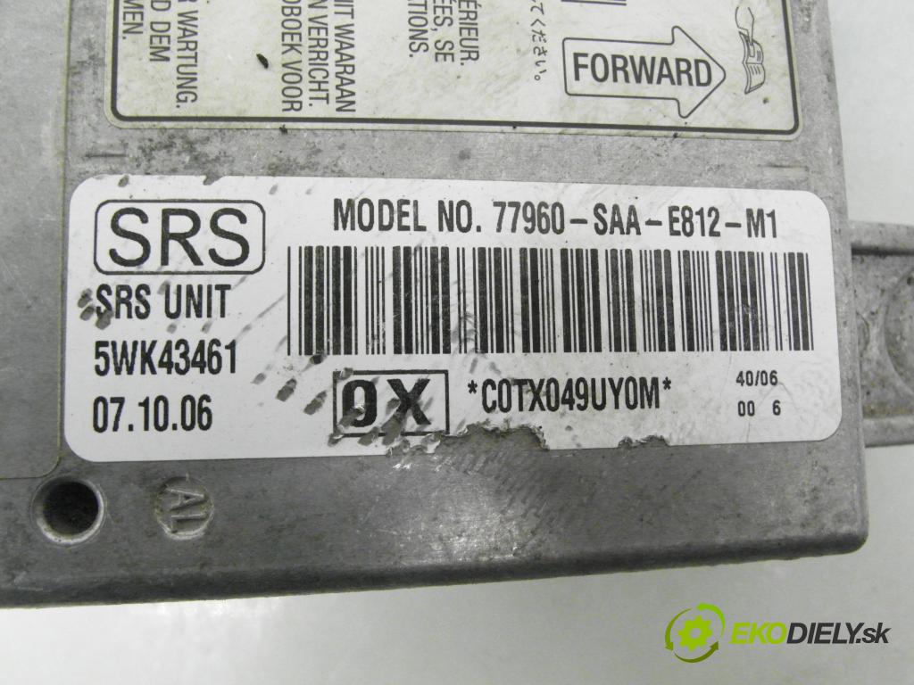 HONDA JAZZ II (GD_, GE3, GE2) HB 2007 61,00 1.3 (GD1) - L13A1 1339,00 MODUL air BAG 77960SAAE812M1 ; 5WK43461