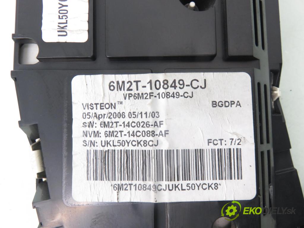 FORD S-MAX (WA6) MINIVAN 2006 103,00 2.0 TDCi - QXWA 1997,00 prístrojovka elektrický 6M2T10849CJ ; VP6M2F10849CJ