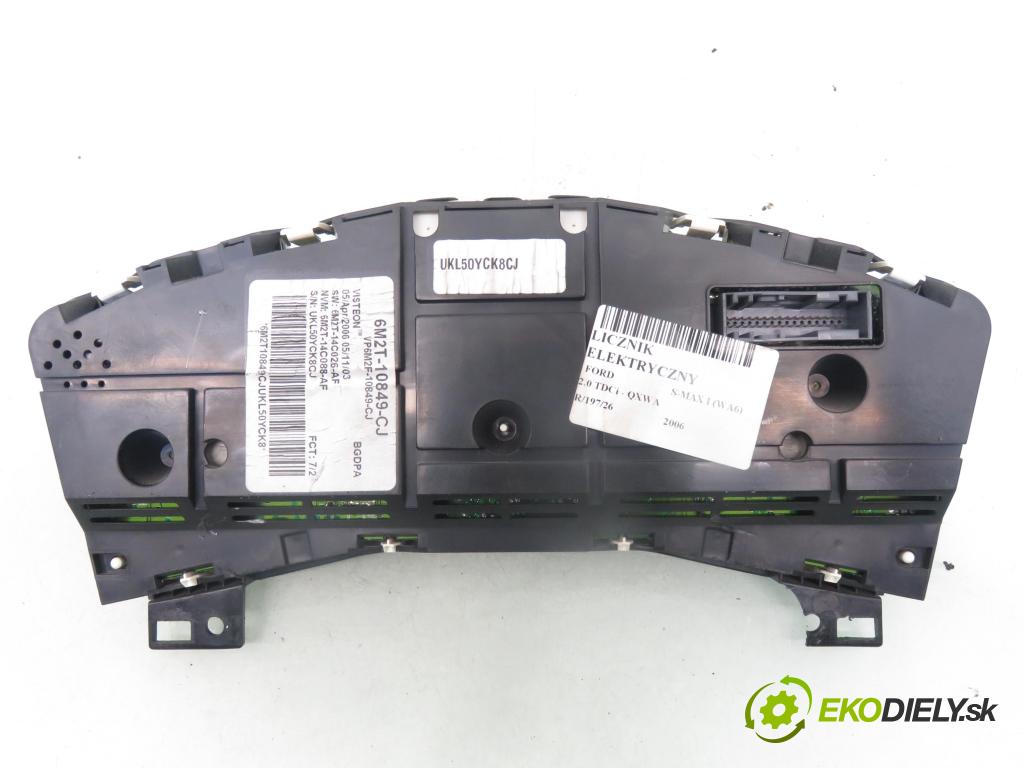 FORD S-MAX (WA6) MINIVAN 2006 103,00 2.0 TDCi - QXWA 1997,00 prístrojovka elektrický 6M2T10849CJ ; VP6M2F10849CJ