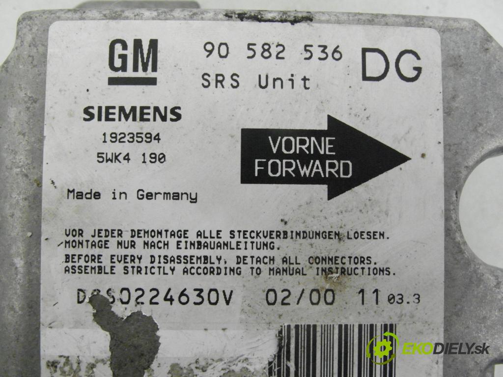 OPEL ZAFIRA A Nadwozie Wielkopojemne (MPV) (T98)  MINIVAN 2001 74,00 2.0 DTI 16V - Y 20 DTH 1995,00 MODUL air BAG 90582536 ; 5WK4190 ; 1923594