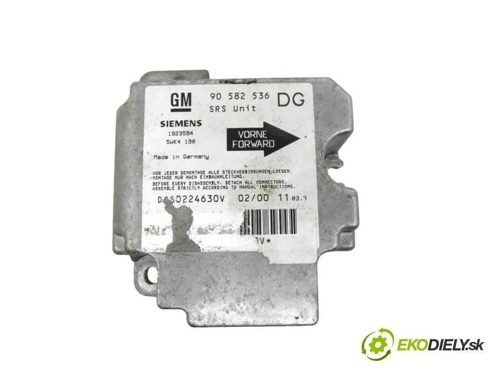 OPEL ZAFIRA A Nadwozie Wielkopojemne (MPV) (T98)  MINIVAN 2001 74,00 2.0 DTI 16V - Y 20 DTH 1995,00 MODUL air BAG 90582536 ; 5WK4190 ; 1923594