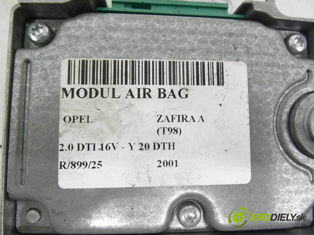 OPEL ZAFIRA A Nadwozie Wielkopojemne (MPV) (T98)  MINIVAN 2001 74,00 2.0 DTI 16V - Y 20 DTH 1995,00 MODUL air BAG 90582536 ; 5WK4190 ; 1923594