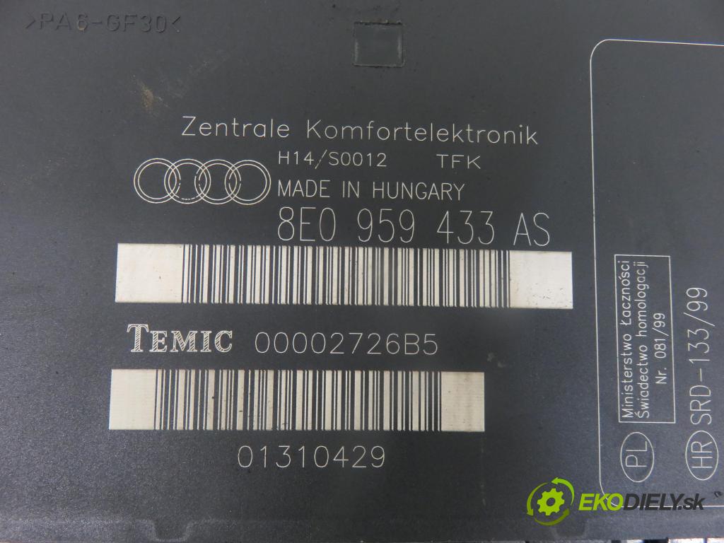 AUDI A4 Avant (8E5, B6) KOMBI 2004 96,00 1.9 TDI - AWX 1896,00 MODUL komfortu 8E0959433AS