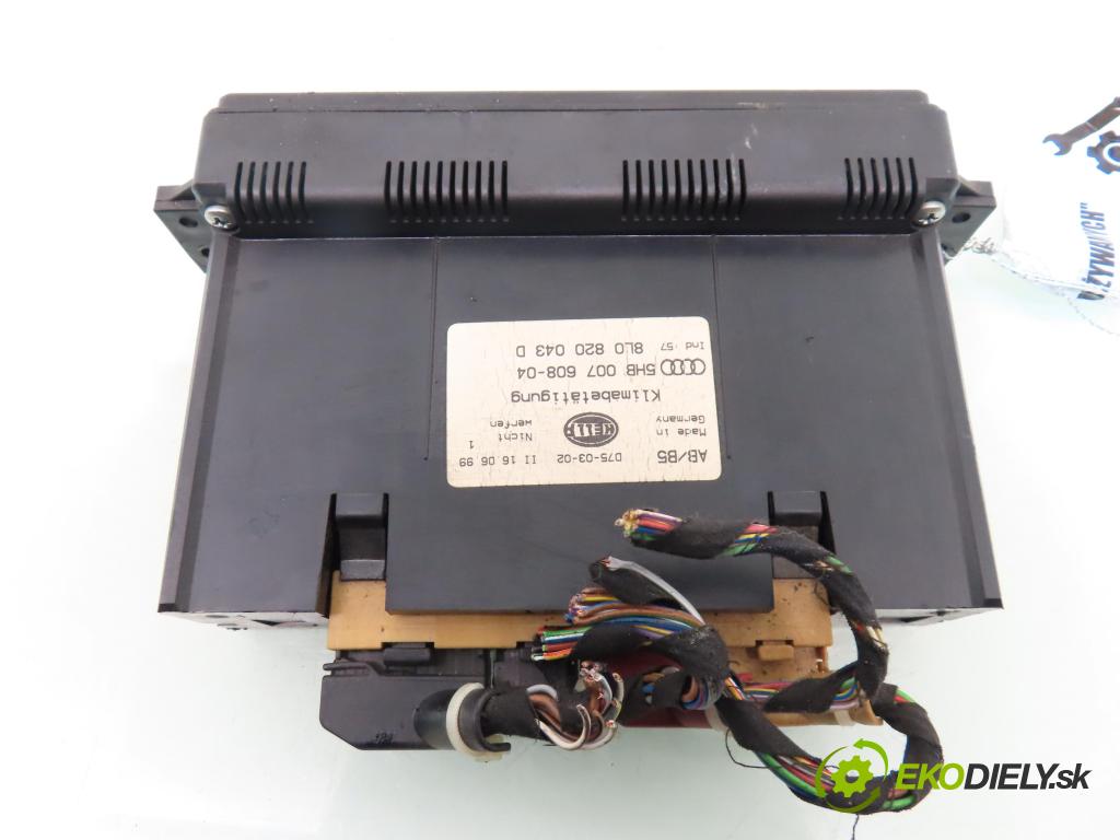 AUDI A3 (8L1) HB 1999 74,00 1.6 - AKL 1595,00 Panel topení KLIMATRONIK 8L0820043D ; 5HB00760804