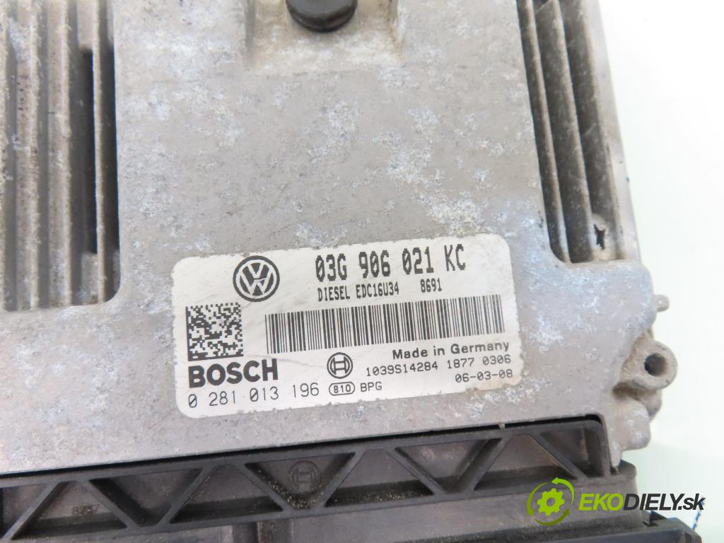 VW TOURAN (1T1, 1T2) MINIVAN 2006 77,00 1.9 TDI - BXE 1896,00 Riadiaca jednotka Motor 03G906021KC ; 0281013196