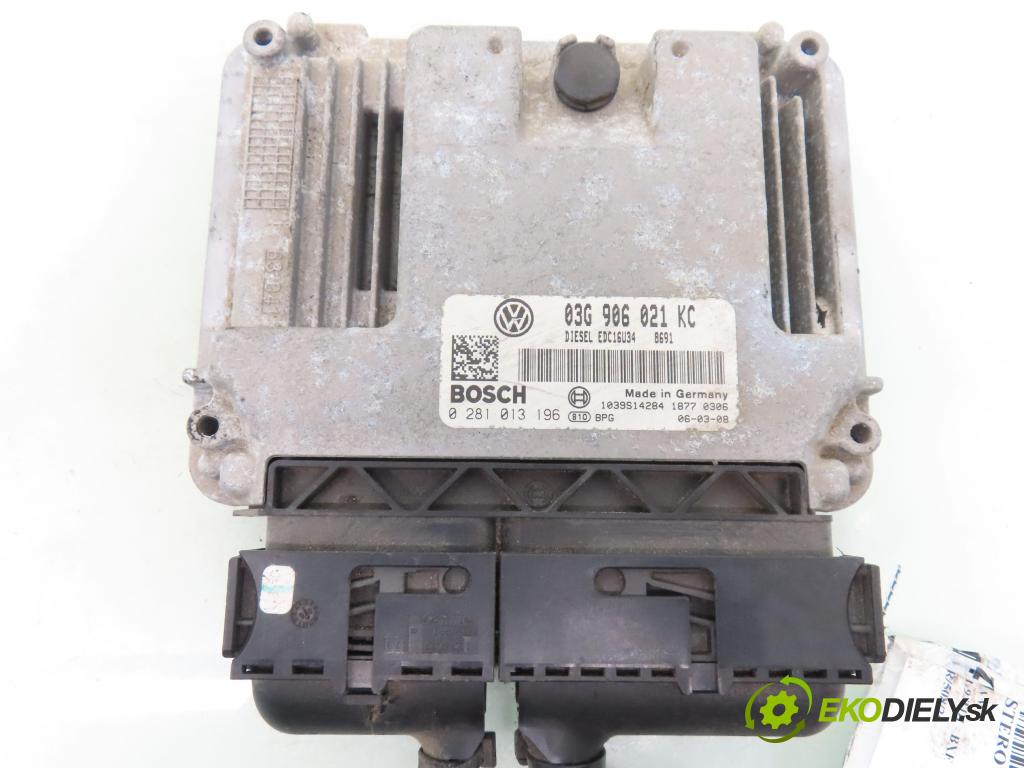 VW TOURAN (1T1, 1T2) MINIVAN 2006 77,00 1.9 TDI - BXE 1896,00 Riadiaca jednotka Motor 03G906021KC ; 0281013196