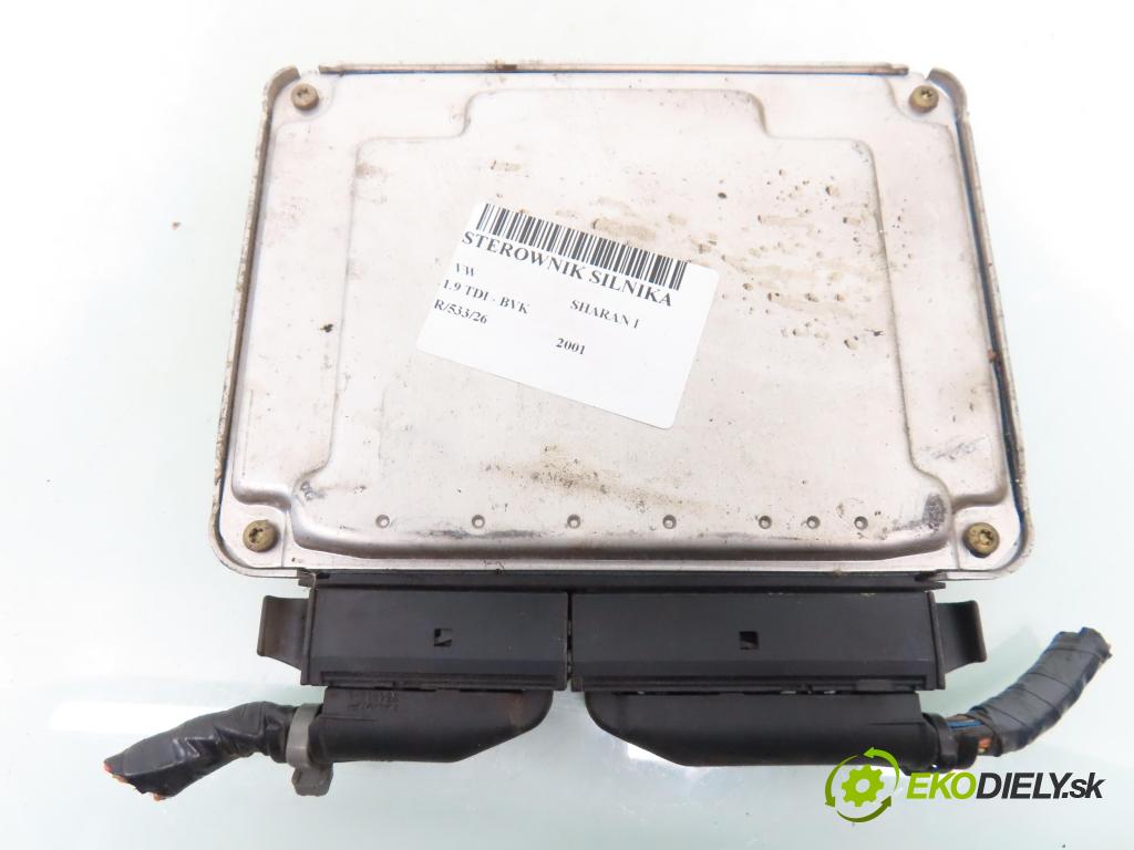VW SHARAN (7M8, 7M9, 7M6) MINIVAN 2001 85,00 1.9 TDI - BVK 1896,00 Riadiaca jednotka Motor 038906019FC ; 0281010751