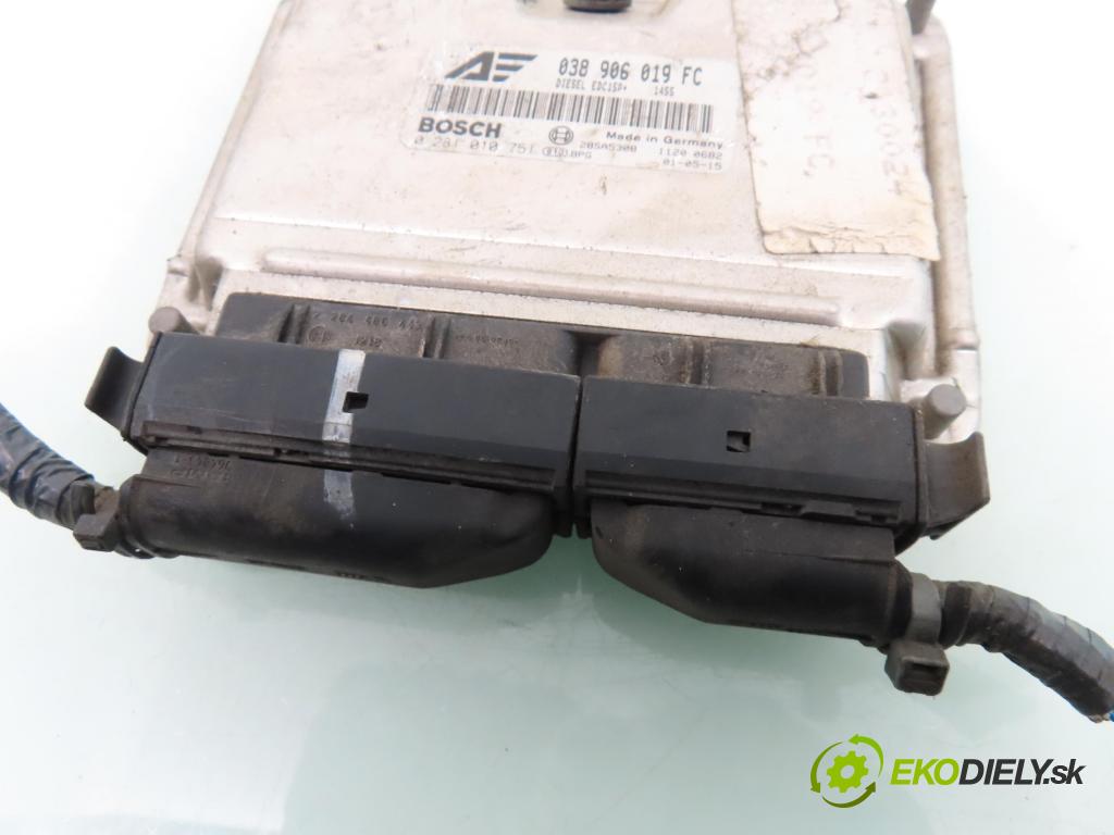 VW SHARAN (7M8, 7M9, 7M6) MINIVAN 2001 85,00 1.9 TDI - BVK 1896,00 řídící jednotka motora 038906019FC ; 0281010751