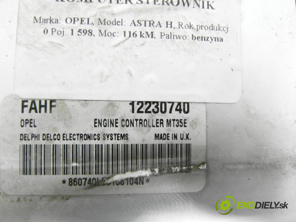 OPEL ASTRA H (A04) HB 2005 77,00 1.6 - Z 16 XEP 1598,00 spinačka / imobilizéra IMMO / Riadiaca jednotka 12230740 ; 13172010 ; 2421430