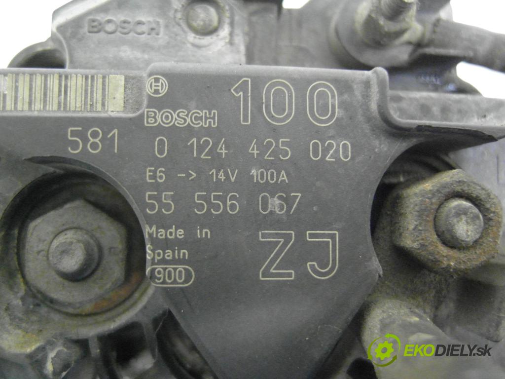 OPEL ASTRA H (A04) HB 2005 77,00 1.6 - Z 16 XEP 1598,00 Alternátor 0124425020 ; 55556067 (Alternátor)