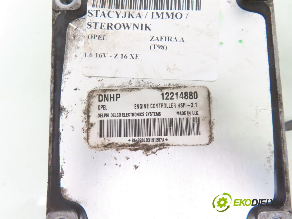 OPEL ZAFIRA A Nadwozie Wielkopojemne (MPV) (T98)  MINIVAN 2003 74,00 1.6 16V - Z 16 XE 1598,00 spinačka / imobilizéra IMMO / Riadiaca jednotka 12214880