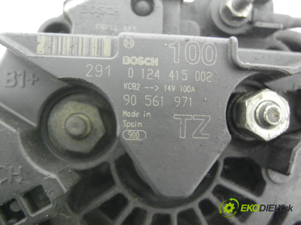 OPEL ZAFIRA A Nadwozie Wielkopojemne (MPV) (T98)  MINIVAN 2003 74,00 1.6 16V - Z 16 XE 1598,00 Alternátor 0124415002 ; 90561971 (Alternátor)