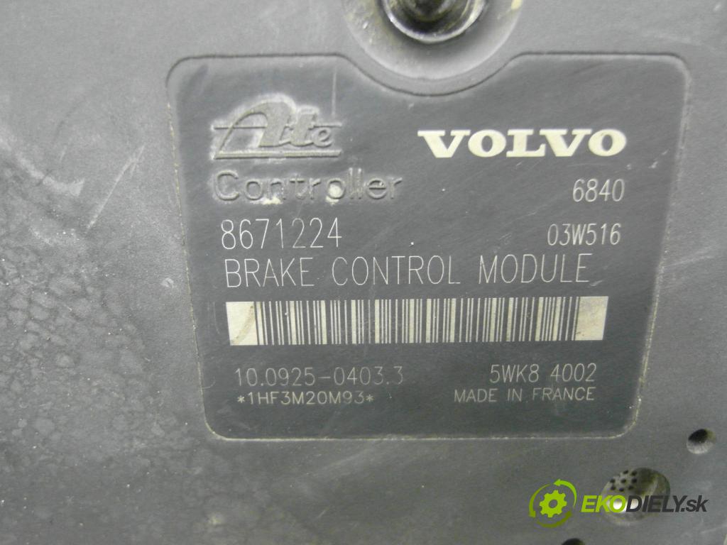 VOLVO S60 I (384) SEDAN 2004 154,00 2.5 T - B 5254 T2 2521,00 Pumpa ABS 10092504033 ; 8671224 ; 5WK84002 (Pumpa ABS)