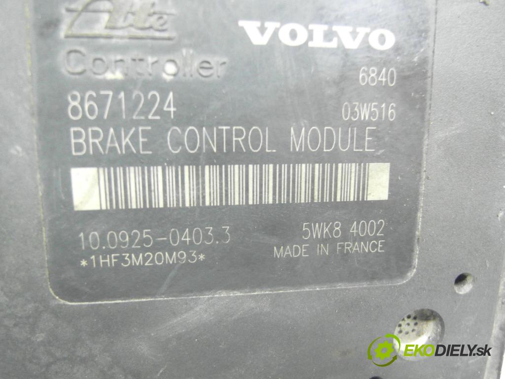 VOLVO S60 I (384) SEDAN 2004 154,00 2.5 T - B 5254 T2 2521,00 Pumpa ABS 10092504033 ; 8671224 ; 5WK84002 (Pumpa ABS)