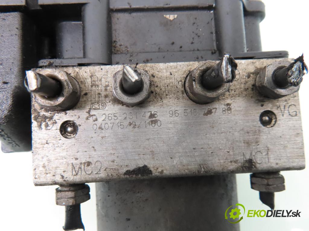 PEUGEOT 307 (3A/C) HB 2004 80,00 1.6 16V - NFU (TU5JP4) 1587,00 Pumpa ABS 0265800301 ; 0265231476 ; 9651873780 (Pumpa ABS)
