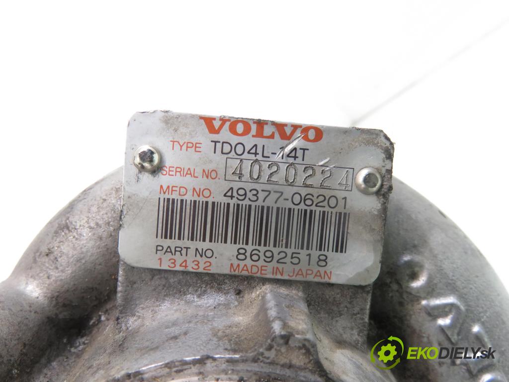 VOLVO S60 I (384) SEDAN 2004 154,00 2.5 T - B 5254 T2 2521,00 RYCHLONABÍJEČKA: TD04L14T ; 4020224 ; 4937706201 (Kompletní turbodmychadlo)