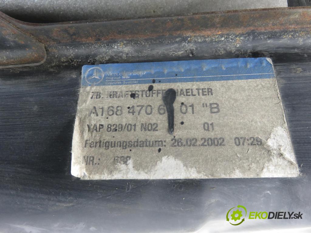 MERCEDES-BENZ KLASA A (W168) HB 2003 60,00 1.4 A 140 82 - M 166.940 1397,00 nádržka paliva benzín A1684706101