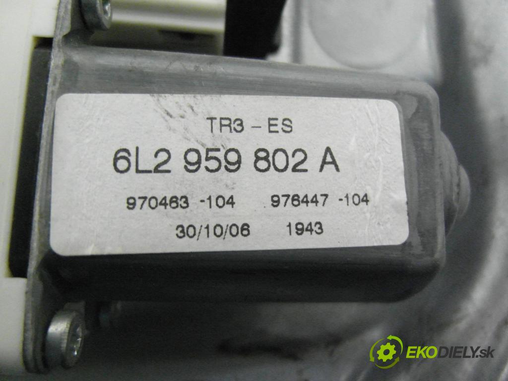 SEAT IBIZA III (6L1) HB 2006 63,00 1.4 16V - BXW 1390,00 Mechanizmus okien 6L4837751ED ; 6L2959802A ; 986031105