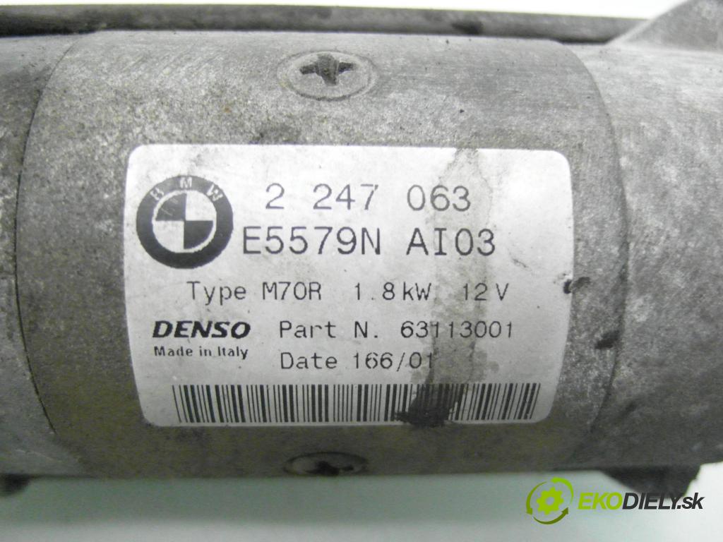 BMW 3 (E46) SEDAN 2001 100,00 320 d 136 - M47 D20 (204D1) 1951,00 startér 2247063 ; 63113001 ; E5579N (Startér)
