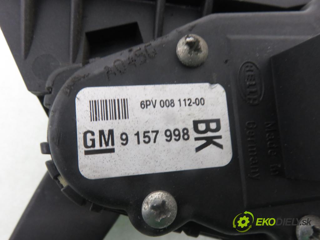 OPEL ASTRA H (A04) HB 2005 77,00 1.6 - Z 16 XEP 1598,00 Potenciometer plynu 9157998BK ; 6PV00811200 (Potenciometer plynového pedálu)