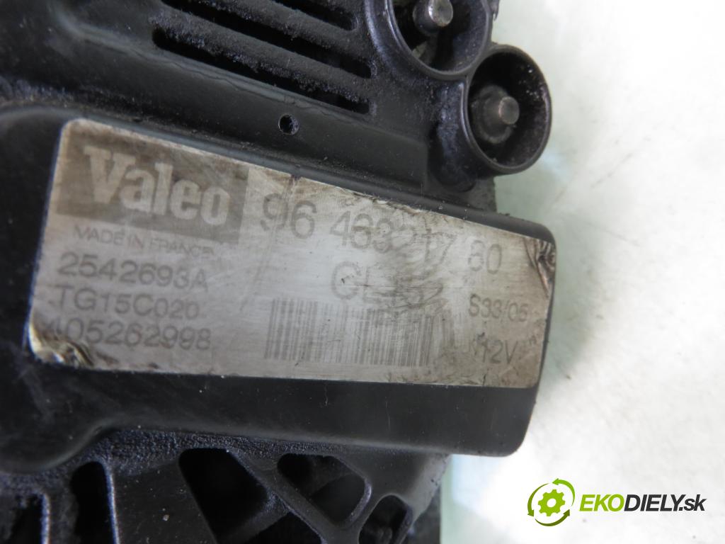 PEUGEOT 407 SW (6E_) KOMBI 2005 80,00 1.6 HDi 110 - 9HZ (DV6TED4) 1560,00 Alternátor 9646321780 ; 2542693A ; TG15C020 (Alternátor)