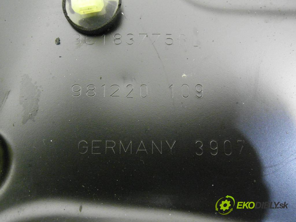 VW PASSAT B6 Variant (3C5) KOMBI 2007 77,00 1.9 TDI - BLS 1896,00 Mechanizmus okien 981220109 ; 3C1837756L ; 1K0959702P