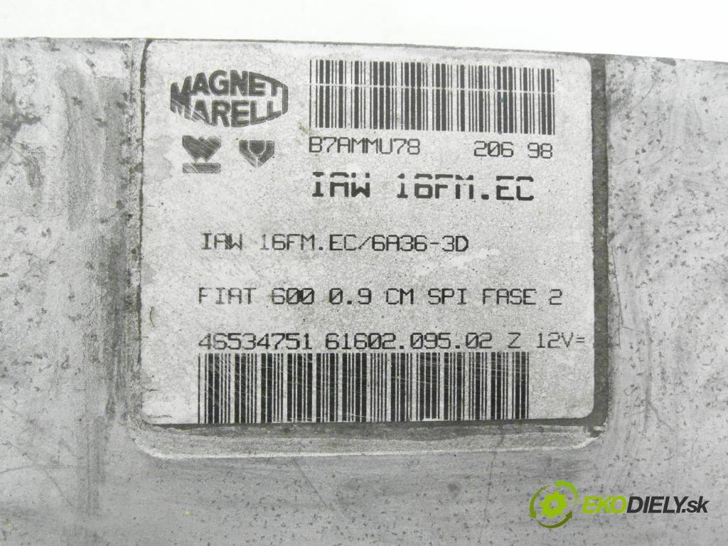 FIAT SEICENTO / 600 (187_) HB 1999 29,00 0.9 39 - 1170 A1.046 899,00 spinačka / imobilizéra IMMO / Riadiaca jednotka IAW16FMEC ; IAW16FMEC6A363D ; 06670